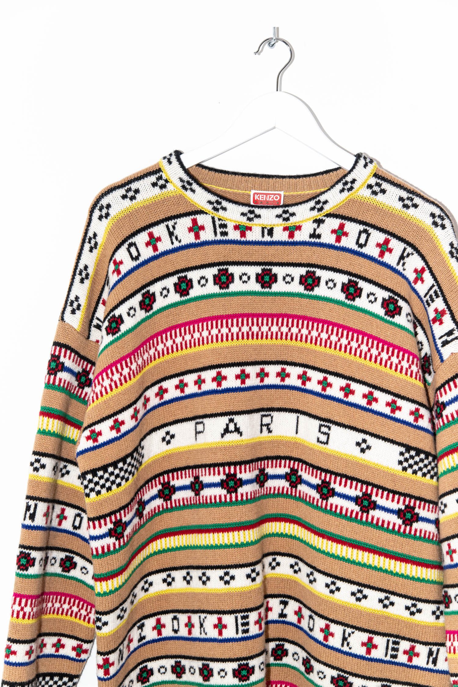 Thumbnail of http://Kenzo%20kurzes%20Strickkleid%20mit%20langen%20Ärmeln%20in%20Camel