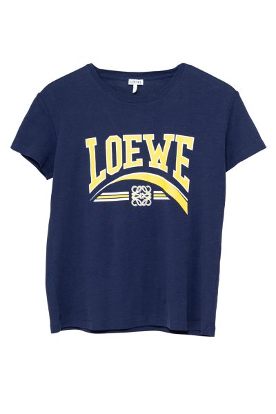 Loewe T-Shirt mit Print in Dunkelblau