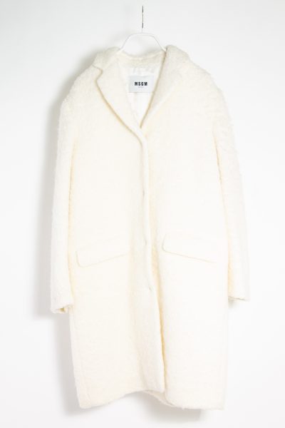 MSGM Mantel aus Wolle in weiß