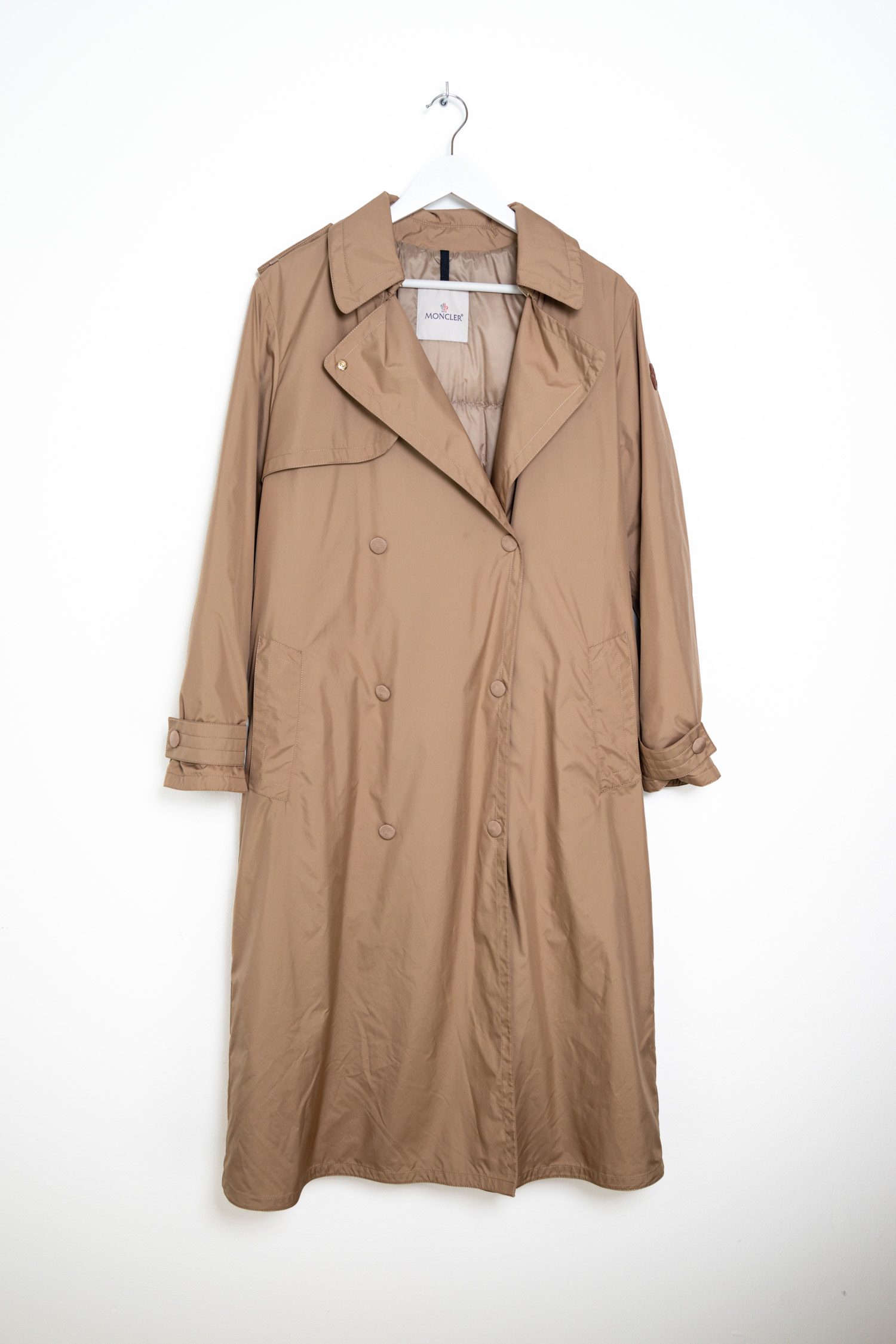 Moncler Daunen-Trenchcoat in Khaki