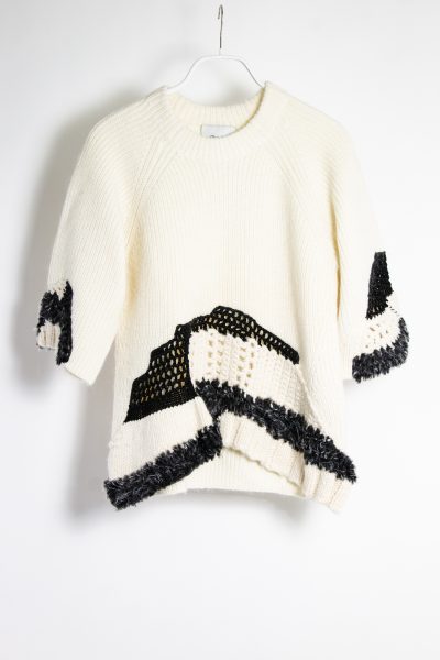 Phillip Lim Strickpullover mit Häkelbesatz in ecru