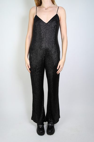 Rachel Zoe Jumpsuit mit Pailletten in Schwarz