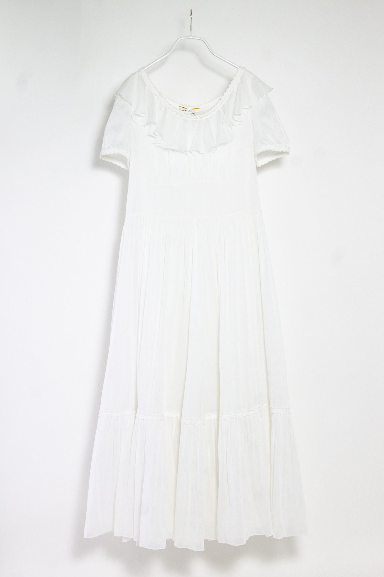 Thumbnail of http://Saint%20Laurent%20langes%20Sommerkleid%20in%20weiß