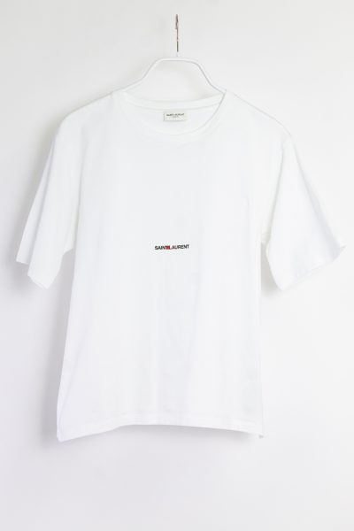 Saint Laurent "Boyfriend" T-Shirt mit Label Schriftzug