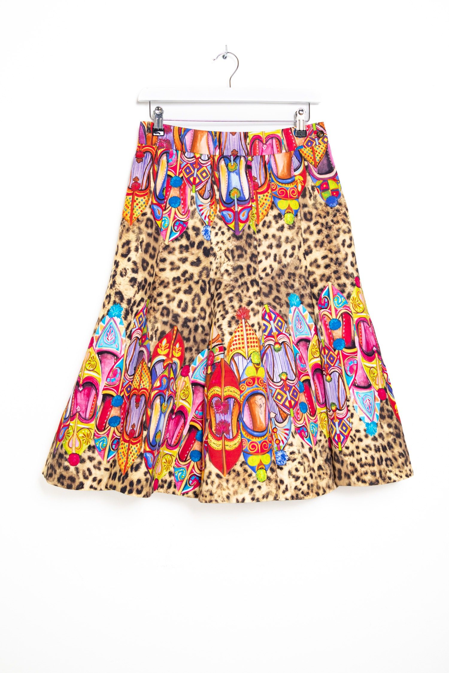 Thumbnail of http://Stella%20Jean%20Midi-Rock%20mit%20Leoparden-Schuh%20Muster