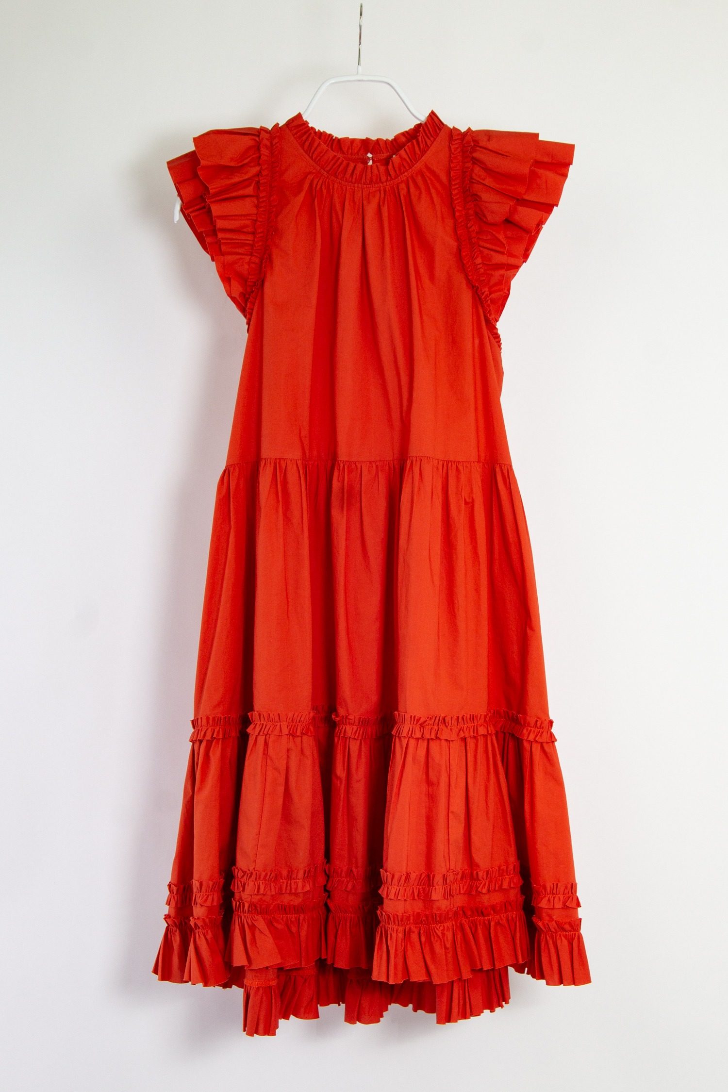 Thumbnail of http://Ulla%20Johnson%20rotes%20Kleid%20mit%20Volants