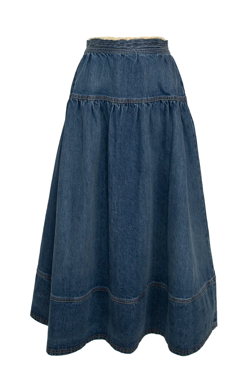 Ulla Johnson "Astrid" Maxi-Jeansrock