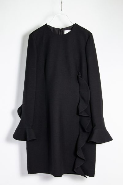 Valentino Kleid mit Volants in schwarz