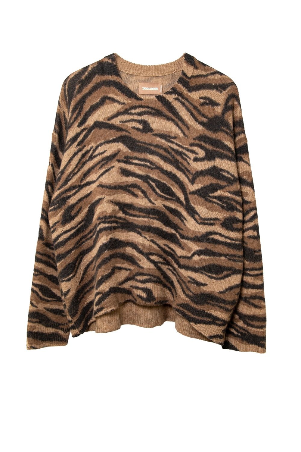 Thumbnail of http://Zadig%20&%20Voltaire%20Markus%20WS%20Tiger%20Print%20Strickpullover
