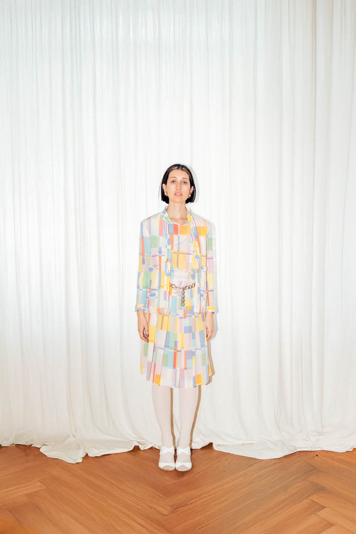 Vintage Chanel Kleid und Jacke in Pastellfarben