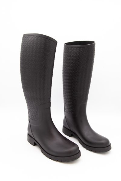 Bottega Veneta Gummistiefel in Schwarz