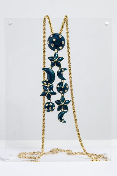 Christian Dior Halskette mit "Sonne, Mond und Sterne"-Anhänger
