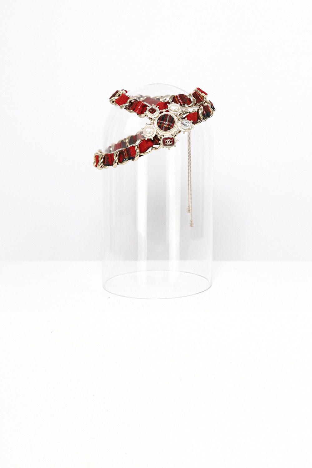 Chanel "Tartan" Choker in Rot