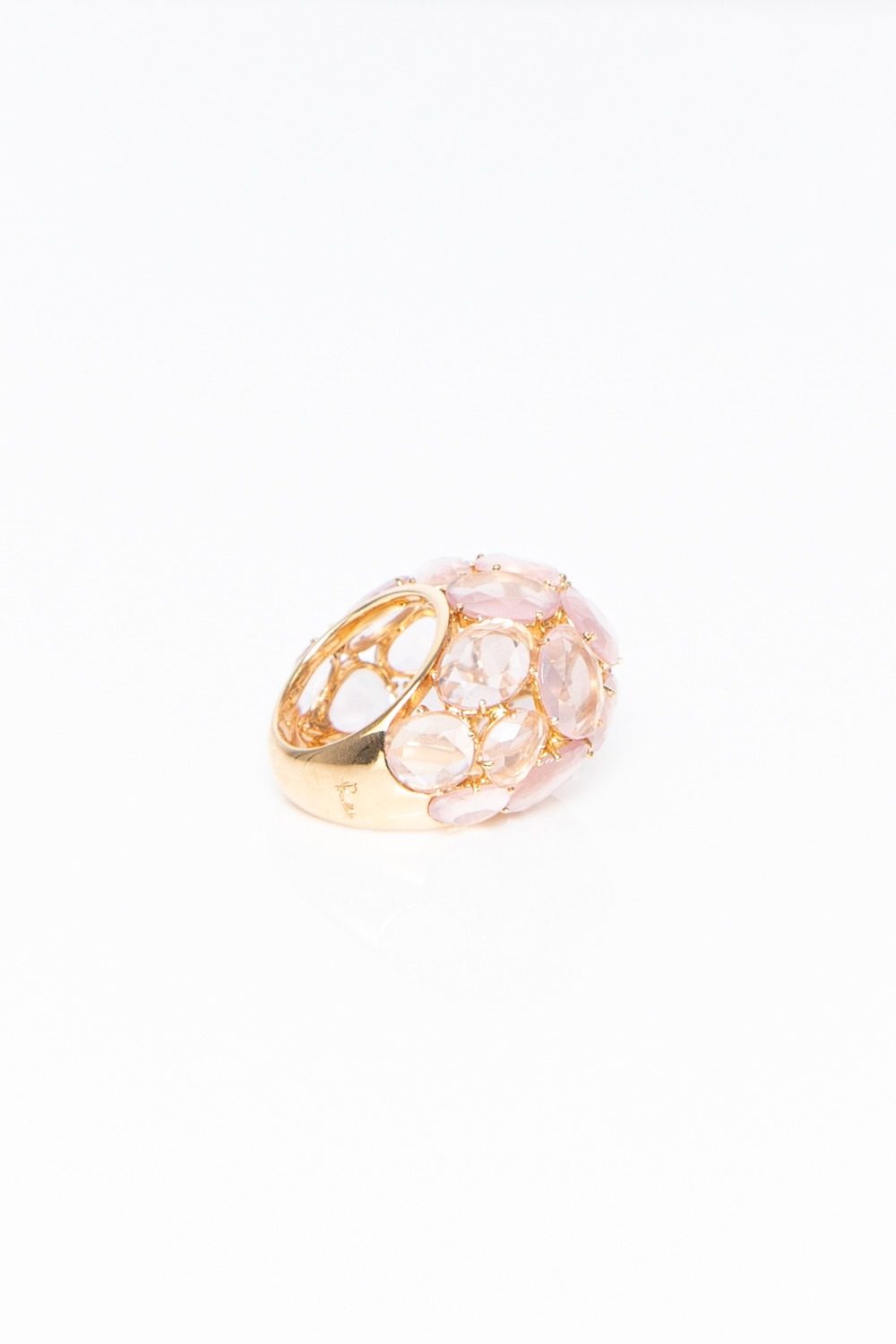 Pomellato Capri Bombe-Ring aus Roségold mit Rosenquarz