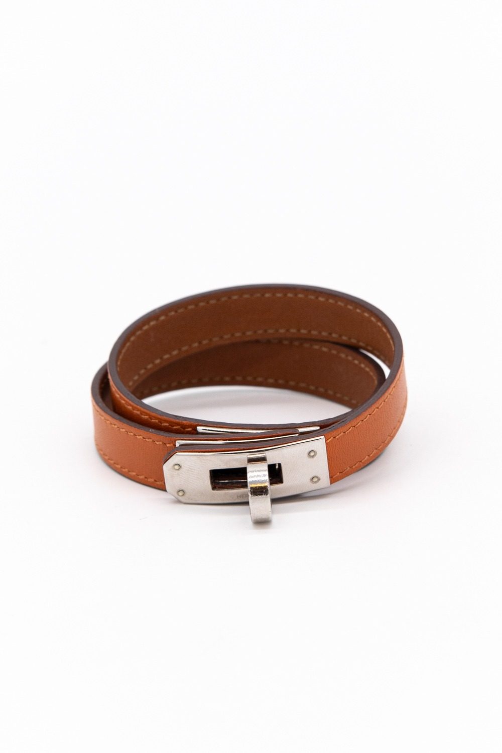 Thumbnail of http://Hermès%20Armband%20in%20Cognac%20und%20Silber