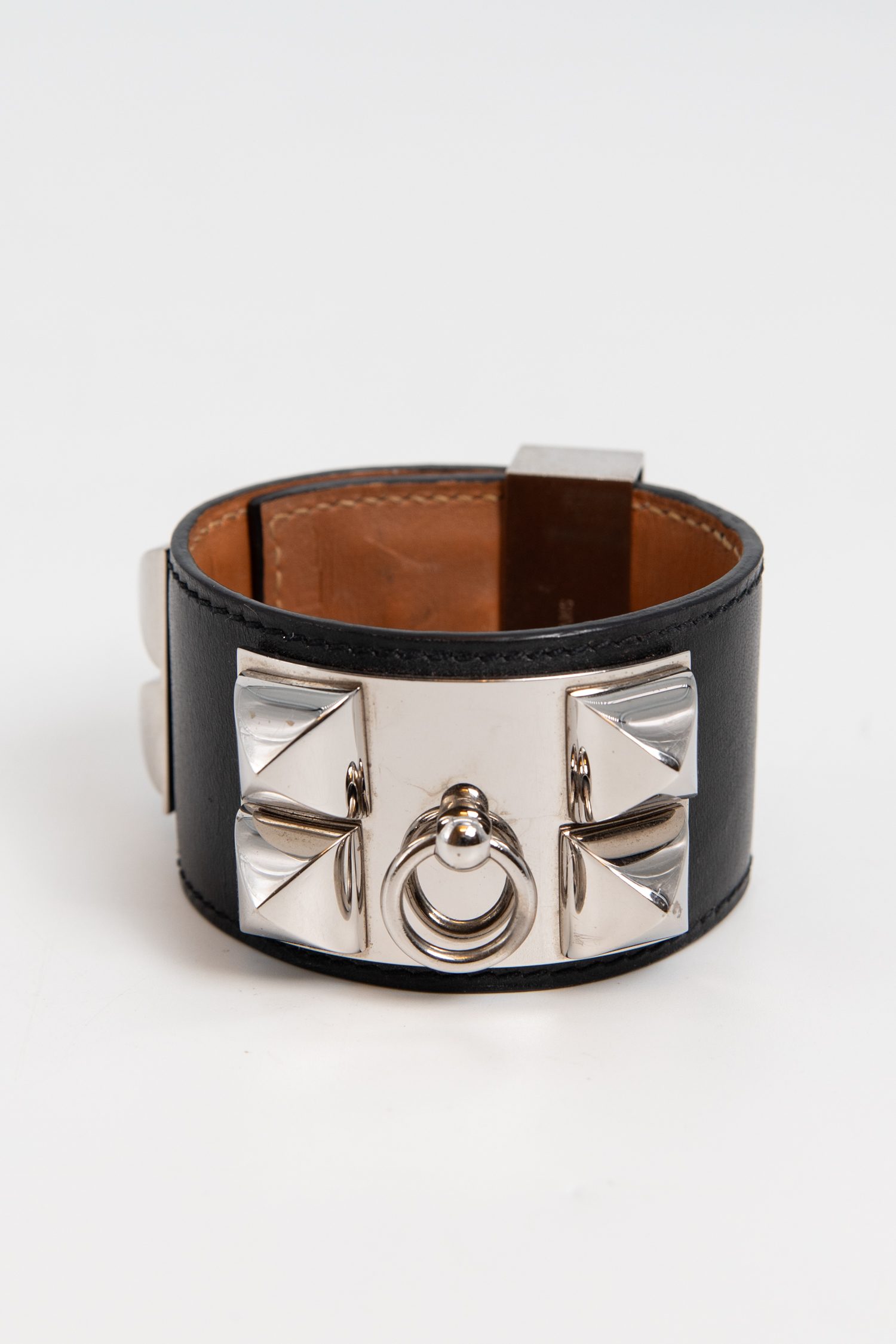 Hermès "Collier de Chien" Armreif in Schwarz