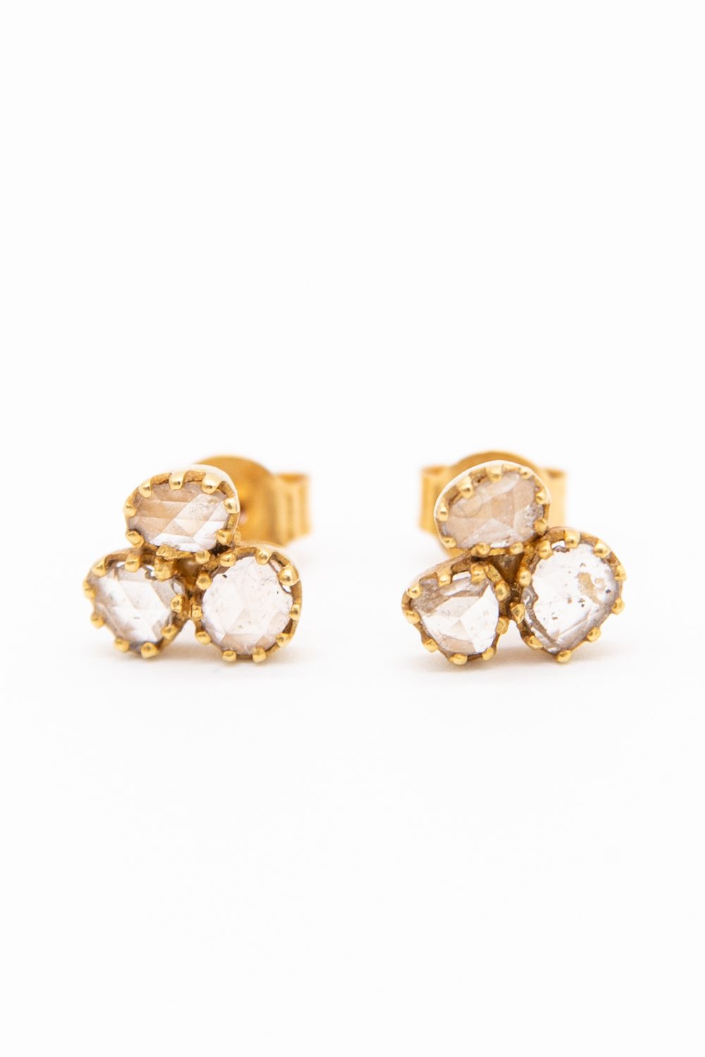 Pippa Small Ohrstecker "Diamond Dot Cluster Studs" in Gelbgold