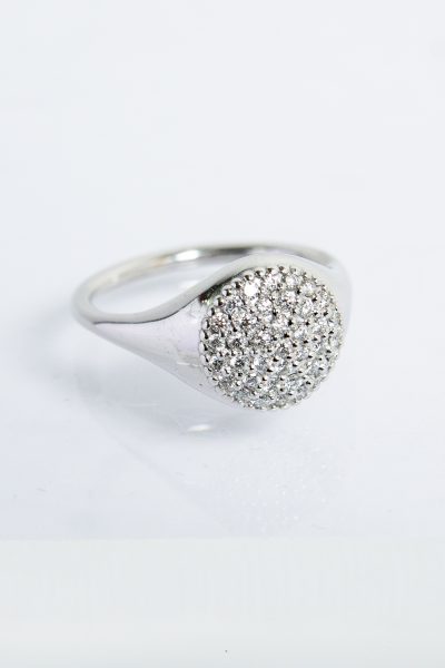 Pandora Weißgold-Ring mit Diamanten
