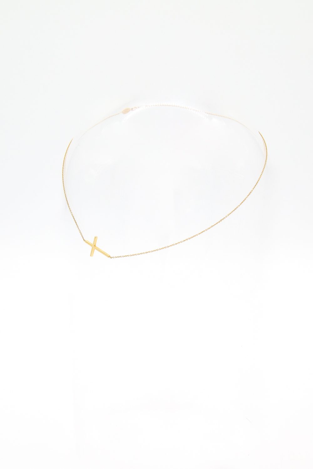 Roseark Halskette mit Kreuz in Gold