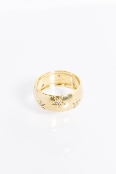 The last Line "Diamond Star Band" Ring in gold