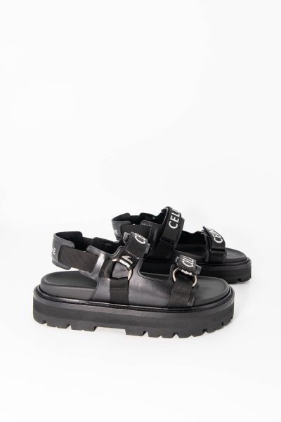 Celine Sandalen mit Plateau-Sohle in Schwarz