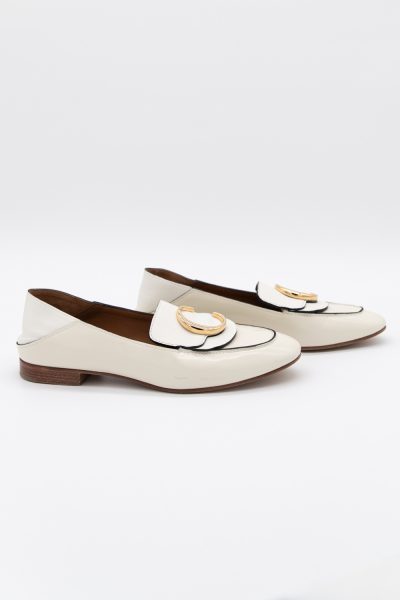 Chloé "C" Loafer in Creme