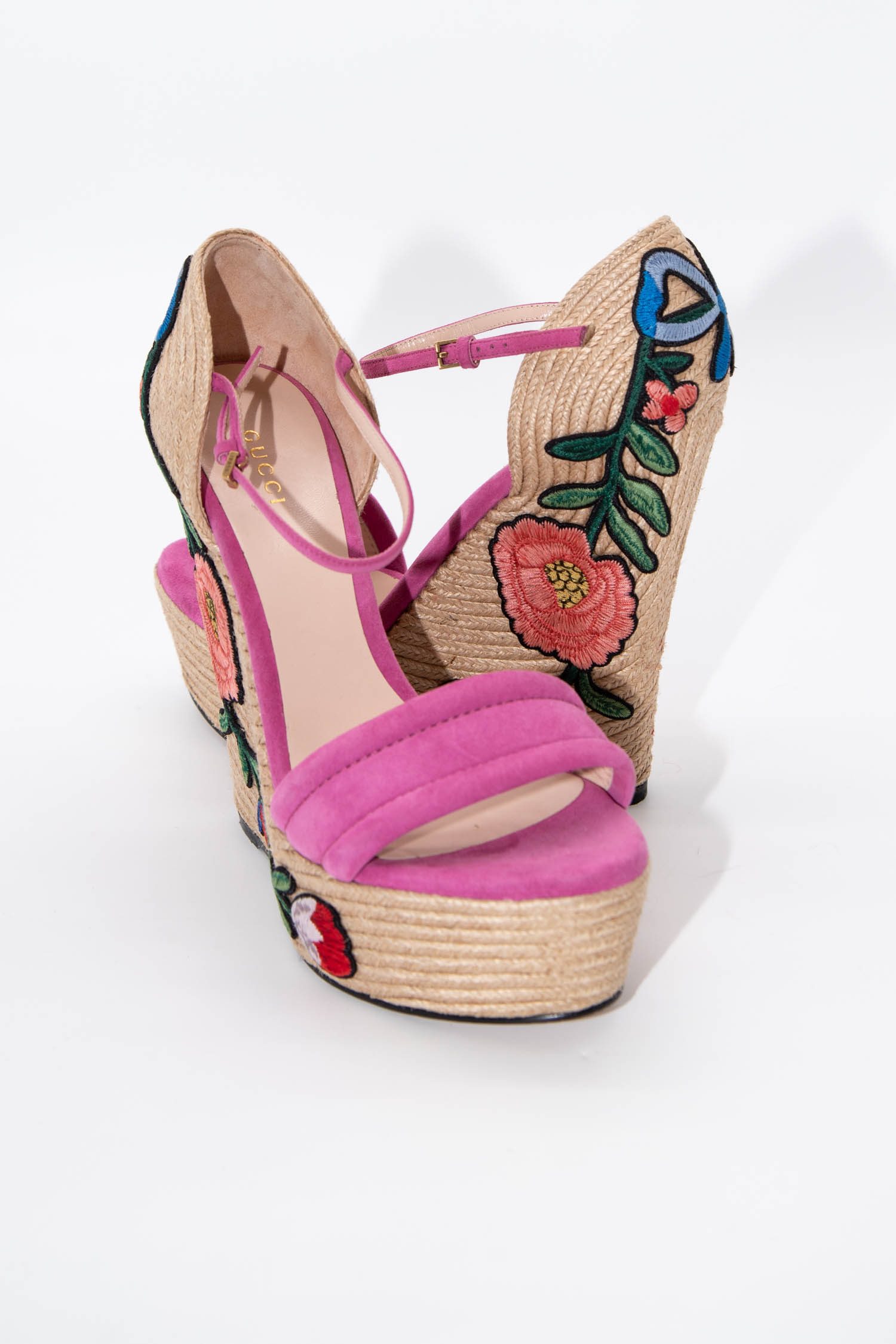Gucci Wedges mit Keilabsatz in Rosa