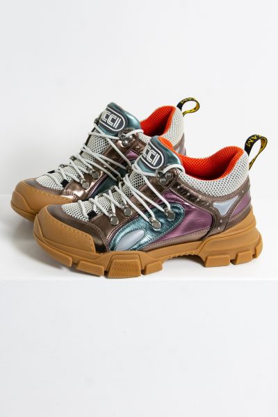 Gucci "Flashtrek" Sneaker in Metallic-Look