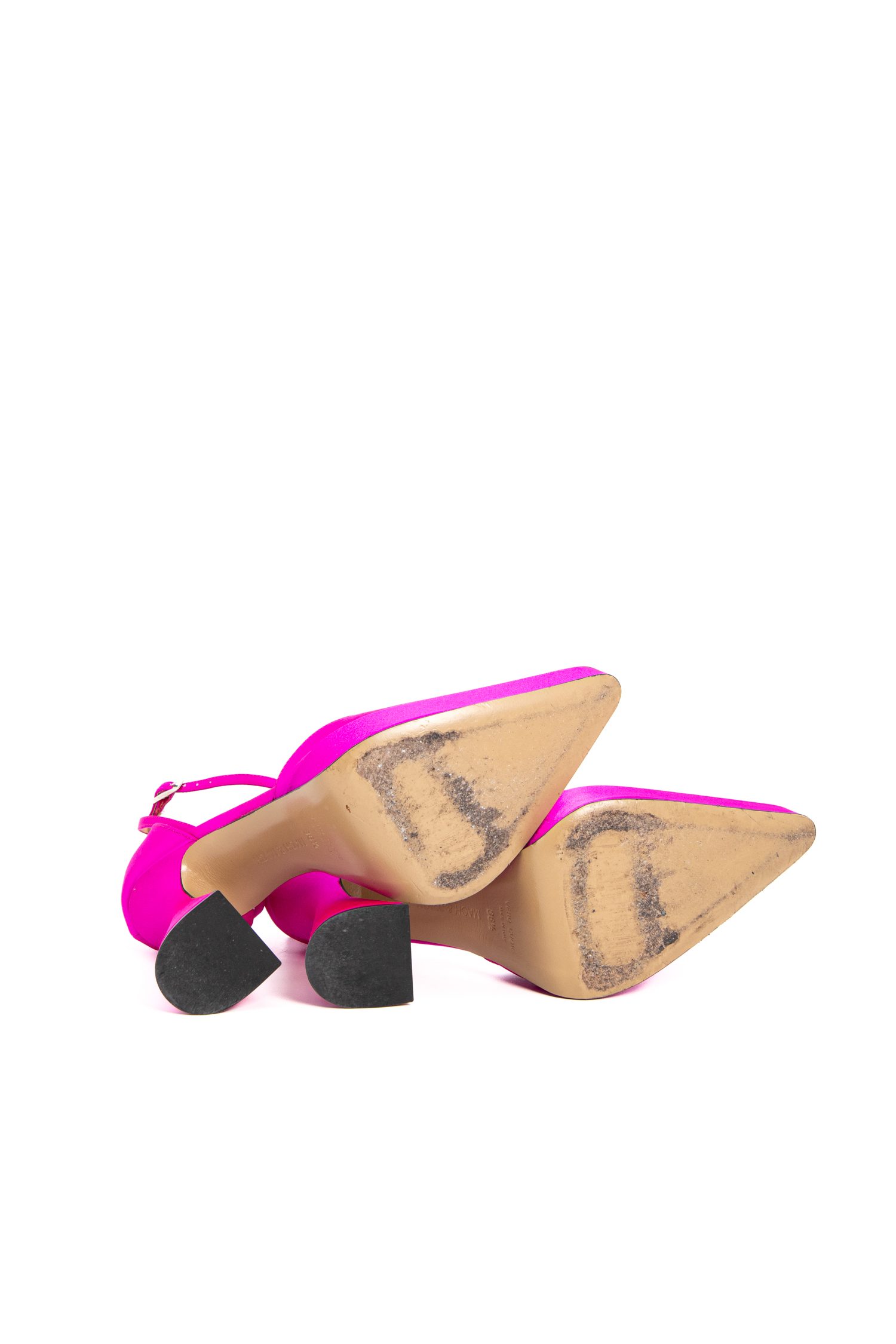 Mach & Mach Satinpumps mit Plateau in Pink