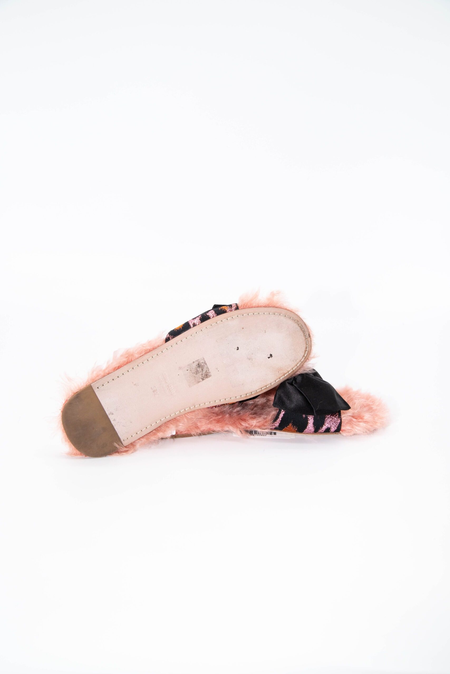 Miu Miu Pantoletten mit schwarzer Schleife