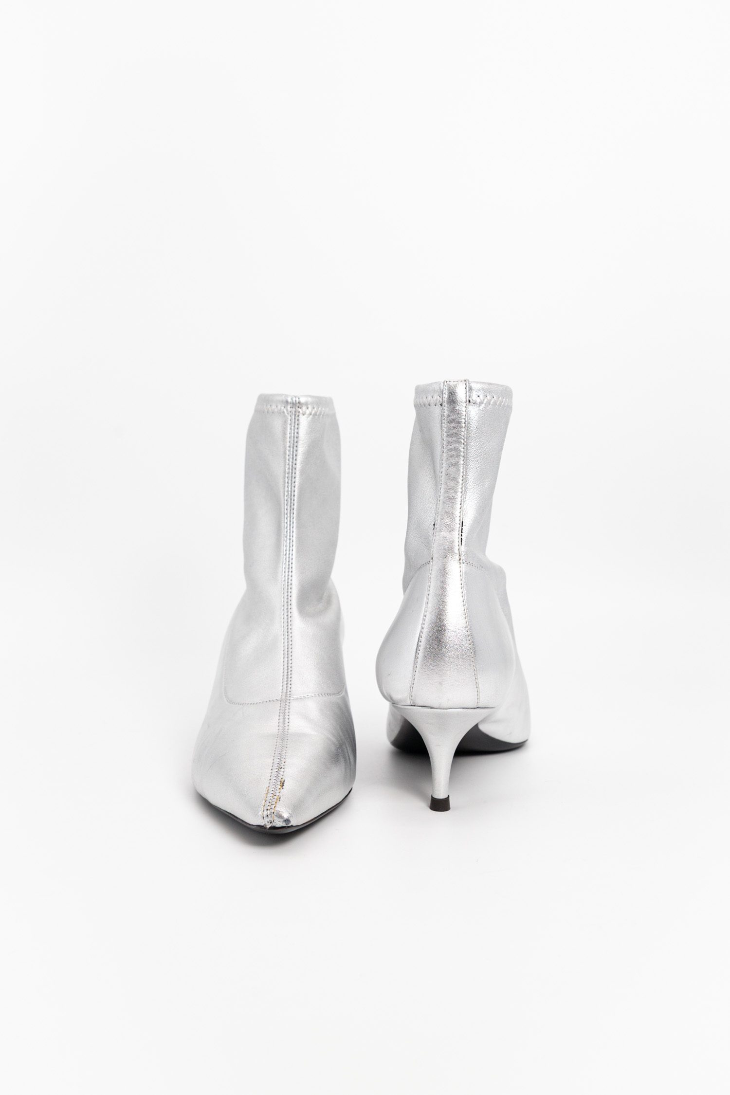 Guiseppe Zanotti Sock Ankle Boots in Silber