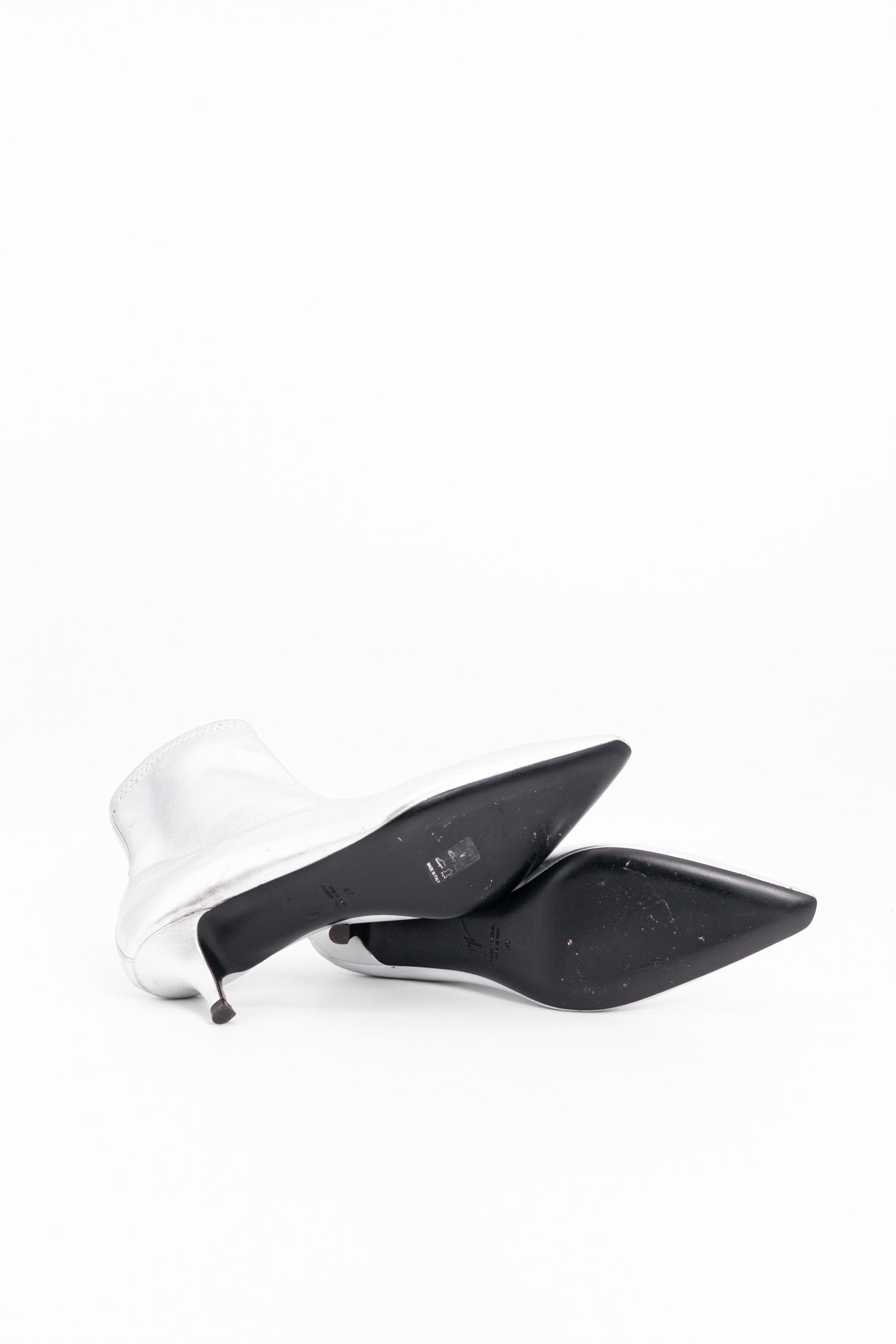 Guiseppe Zanotti Sock Ankle Boots in Silber
