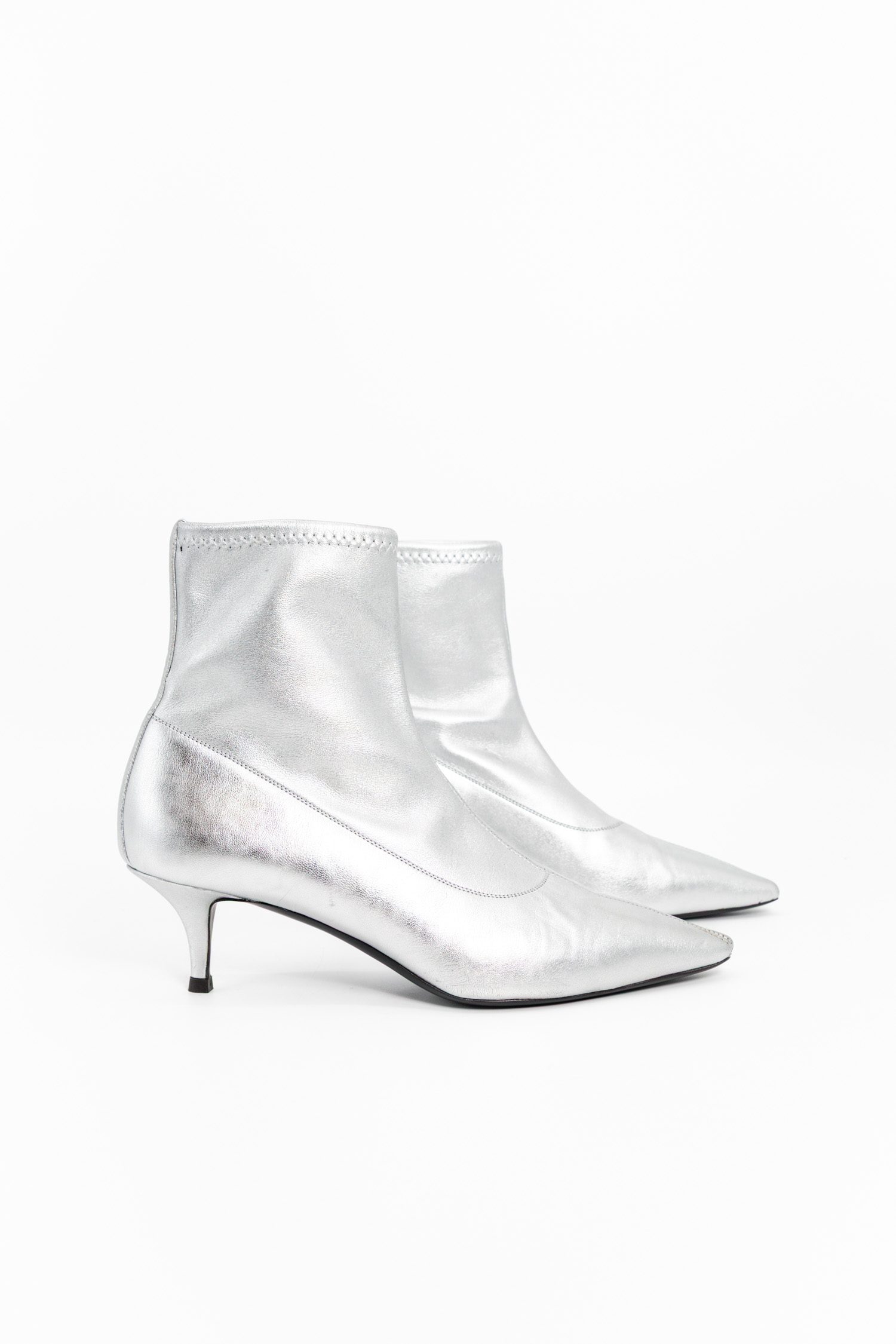 Guiseppe Zanotti Sock Ankle Boots in Silber