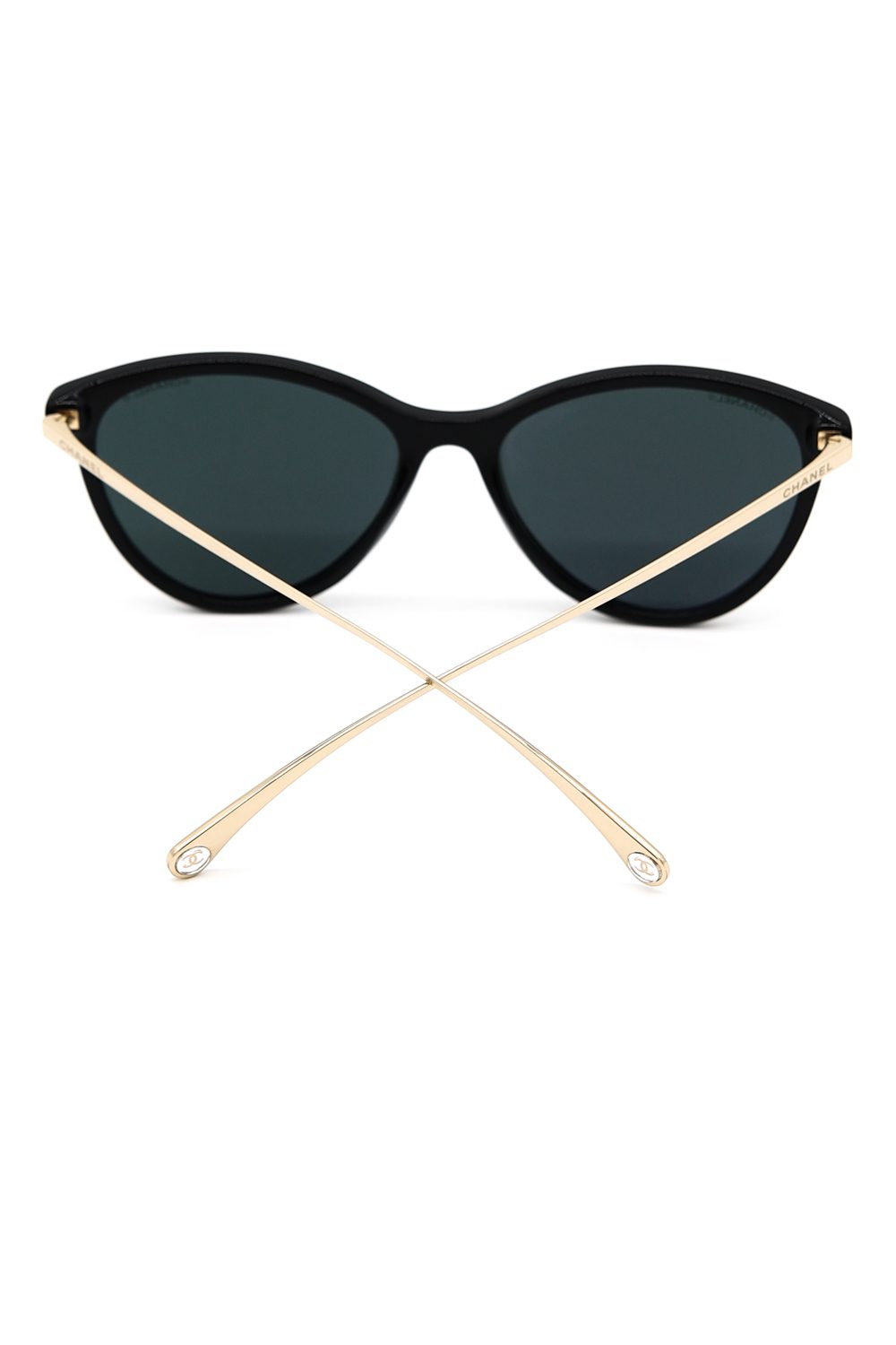 Chanel Sonnenbrille mit dünnen Bügeln in Gold