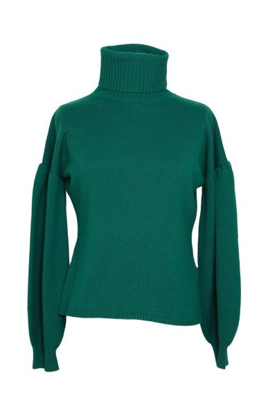 Max Mara "Maldive" Rollkragenpullover in Grün