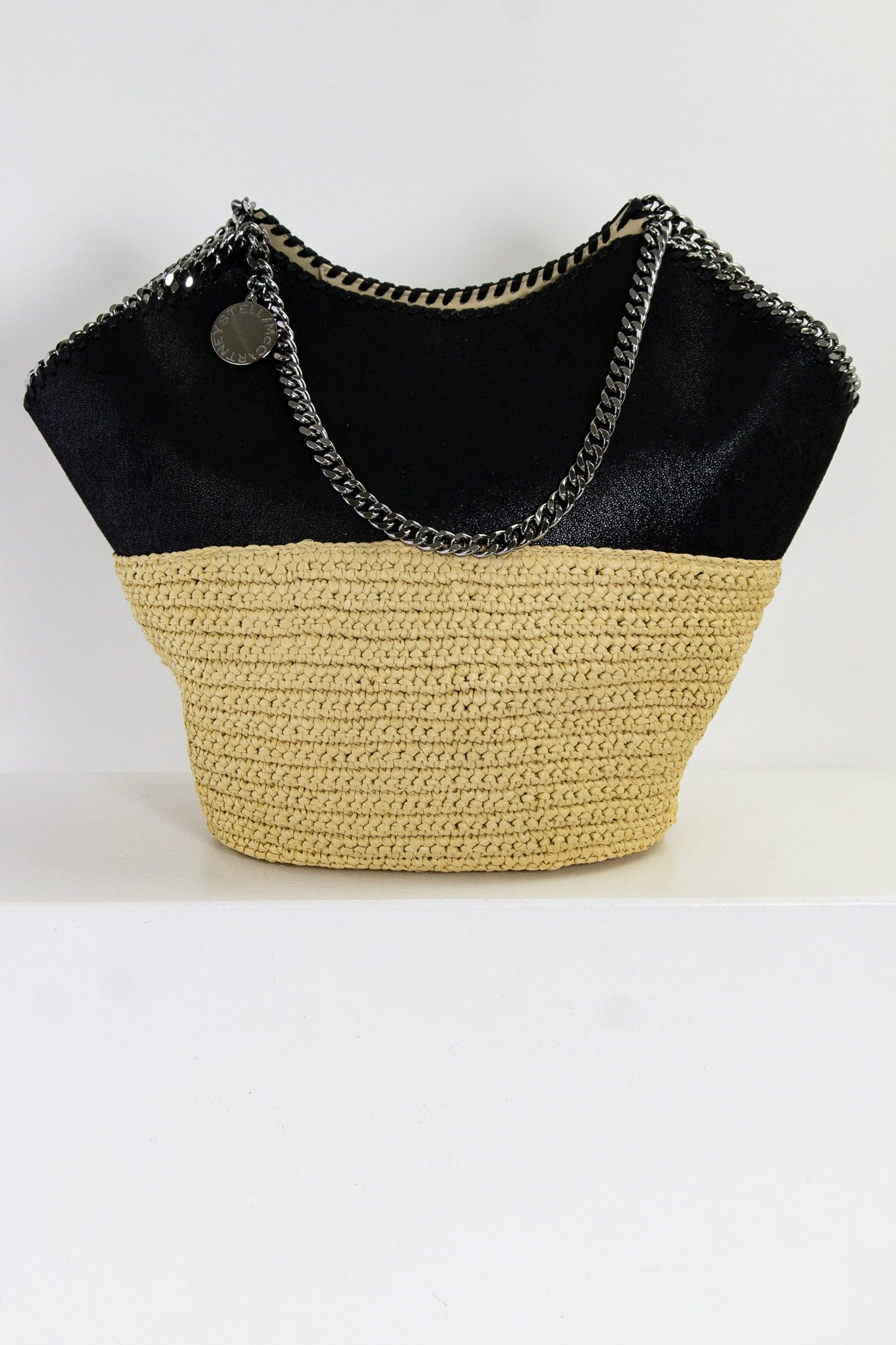 Thumbnail of http://Stella%20McCartney%20Falabella%20Raffia%20Tote%20Shopper%20mit%20Bast