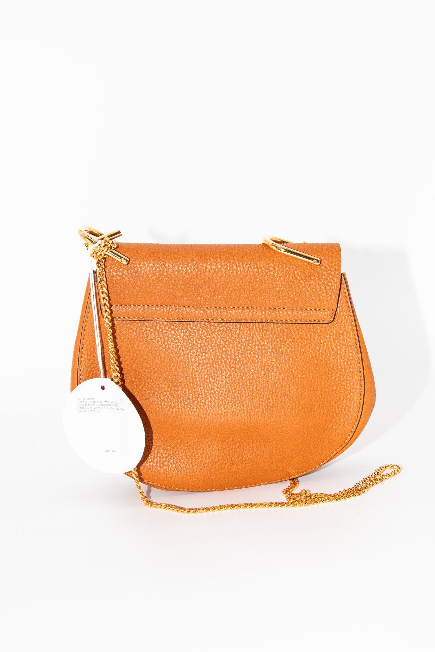 Chloé "Medium Drew" Umhängetasche in Cognac