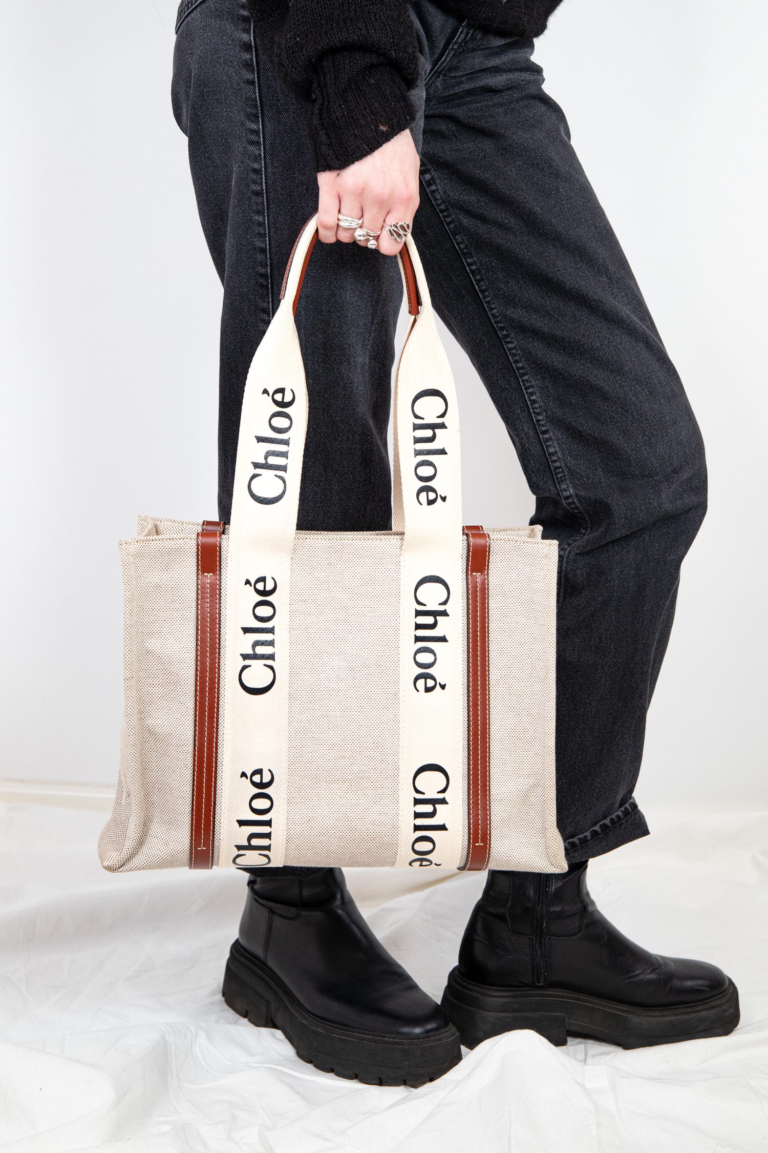 Chloé "Woody" Shopper in Beige