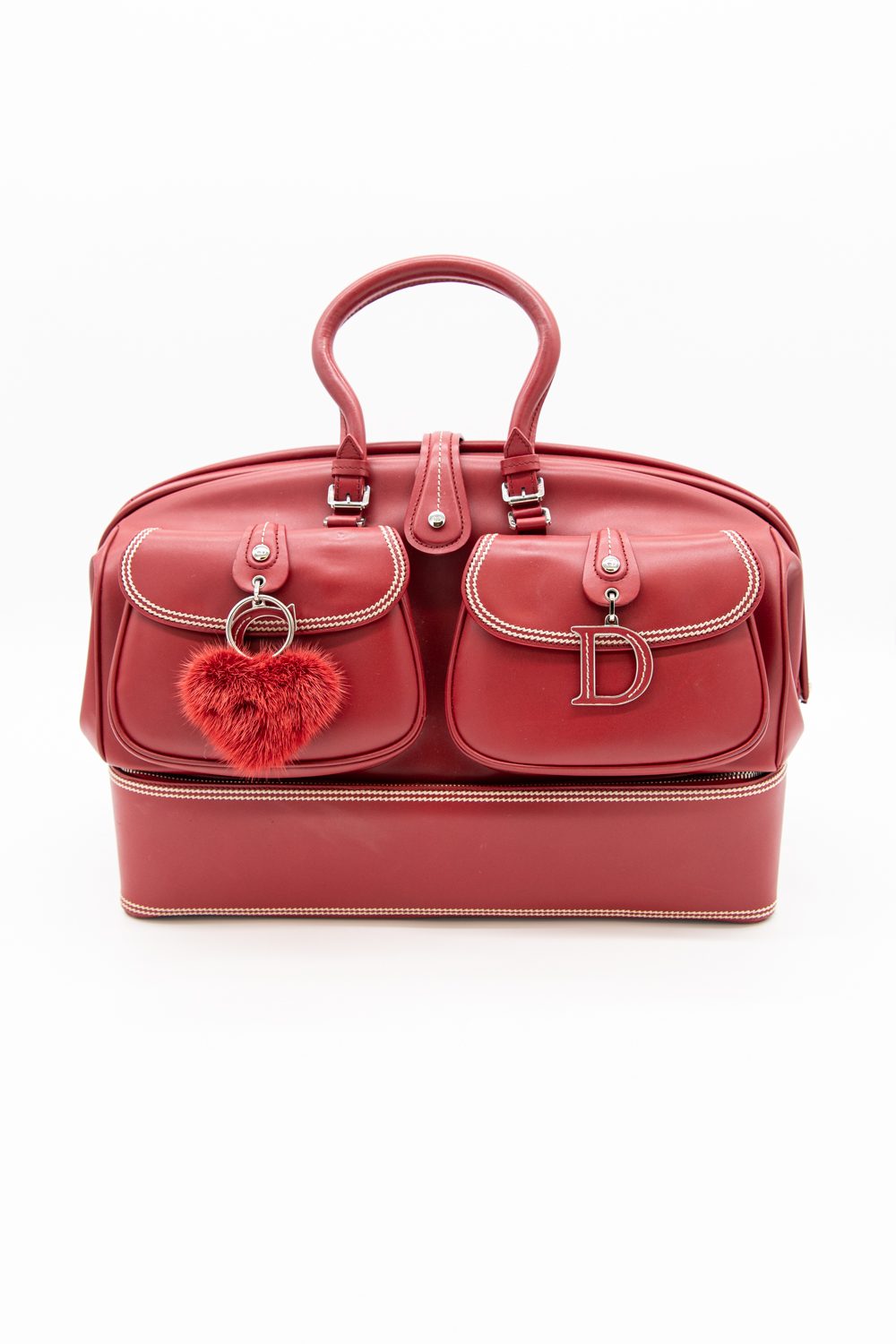 Dior Vintage "Detective Bag" Reisetasche in Rot