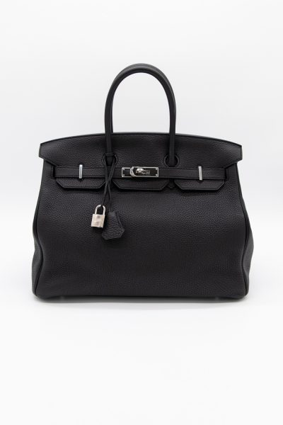 Hermès Birkin 35 in Schwarz mit Silber-Hardware
