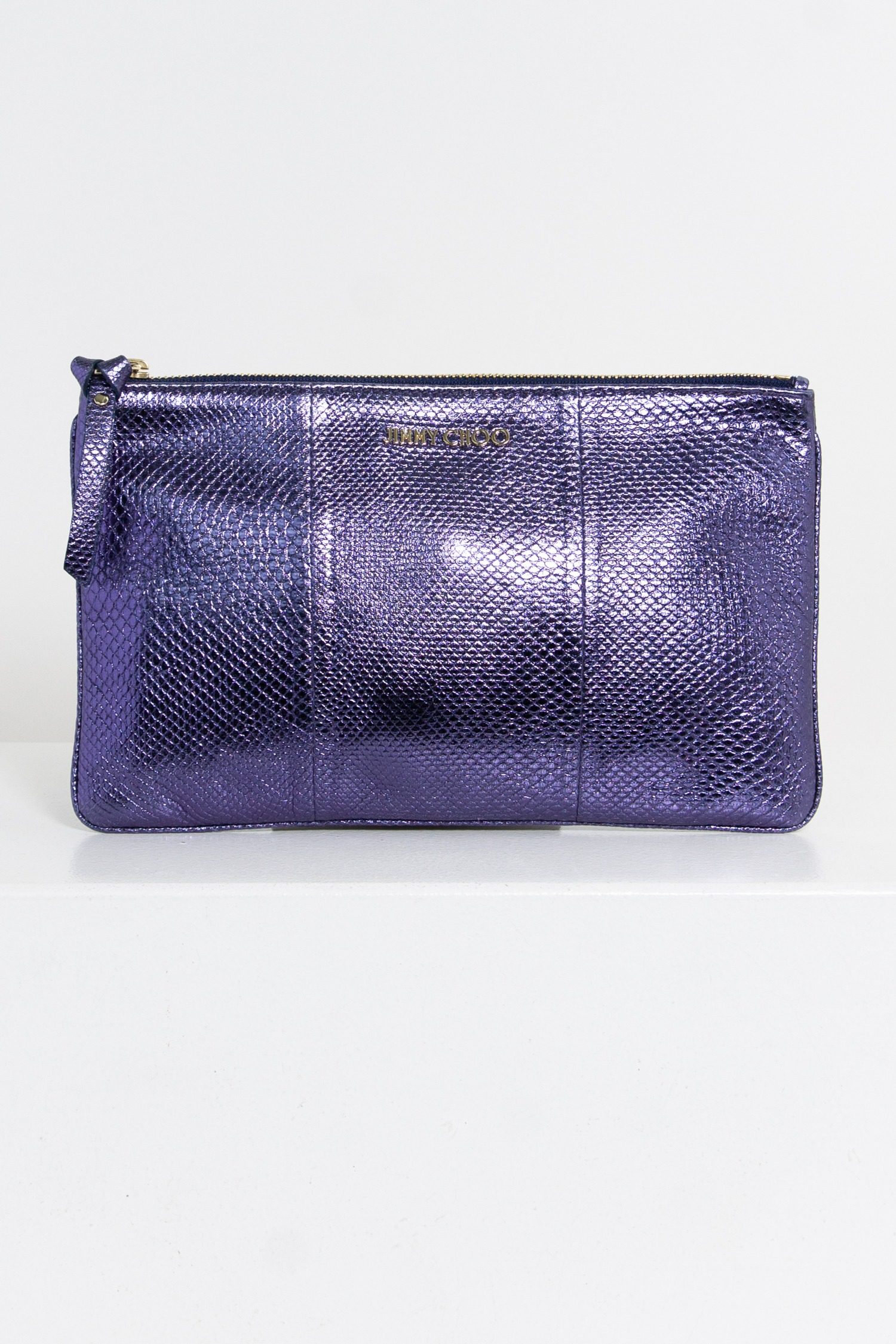 Thumbnail of http://Jimmy%20Choo%20Leder%20Clutch%20in%20Metallicblau