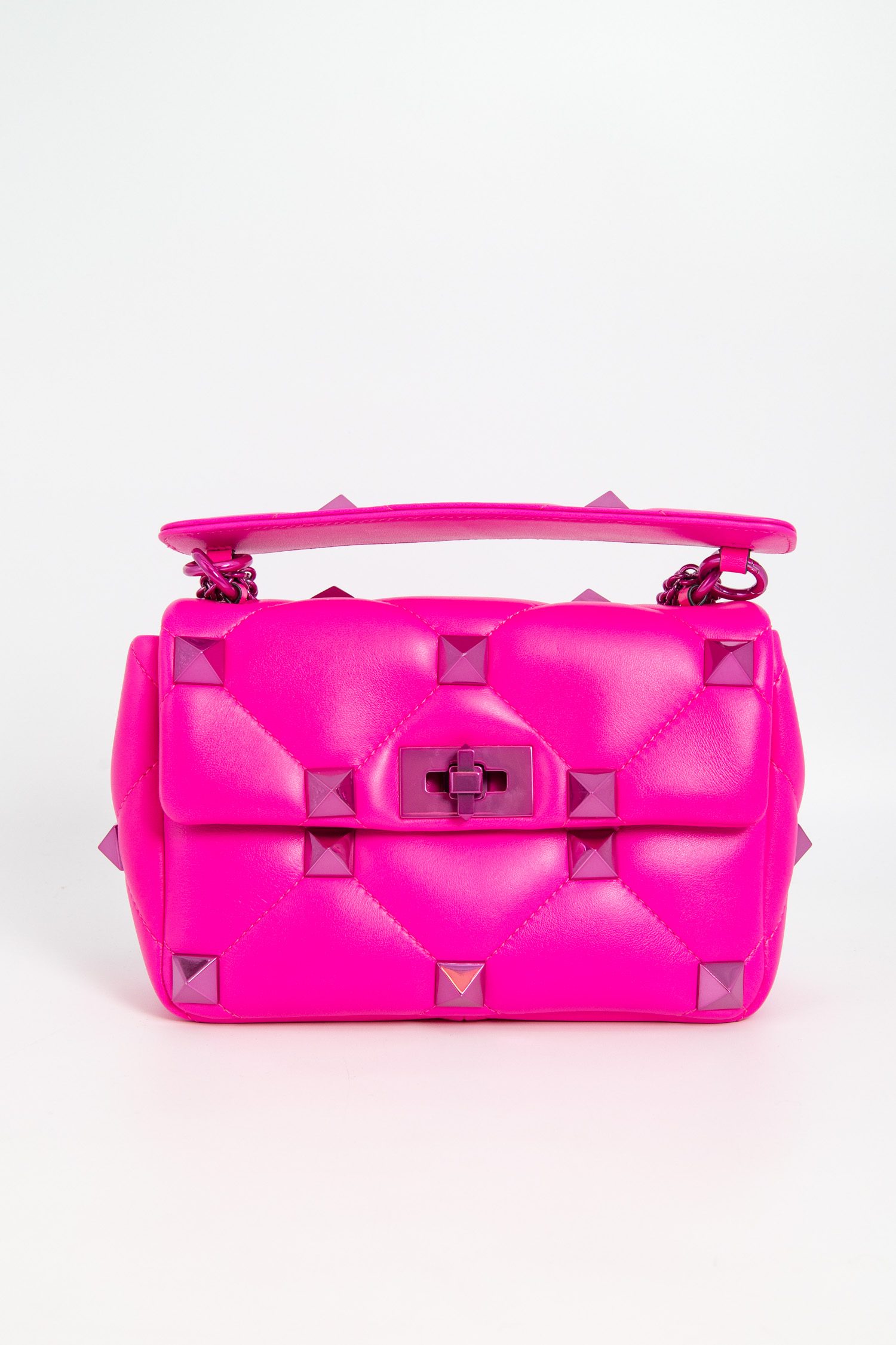 Valentino Medium "Roman Stud" Umhängetasche in Pink
