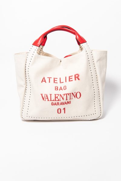 Valentino "Atelier Bag No.1" Shopper in Ecru