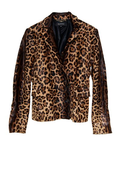 Gucci Vintage Blazer mit Leoparden-Muster