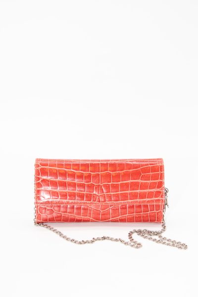 Dior Clutch mit Kette in Rot