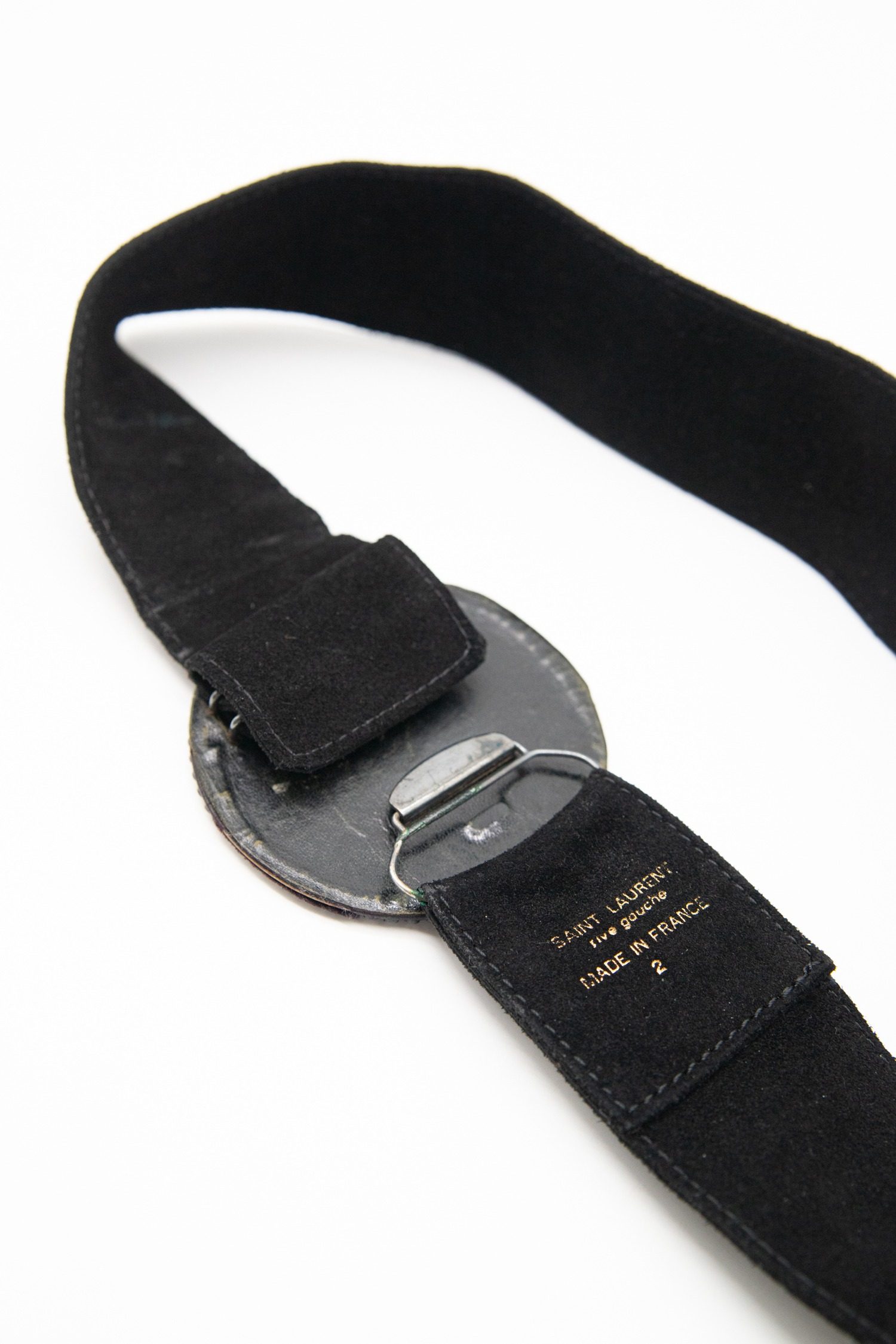 Thumbnail of http://Saint%20Laurent%20Vintage%20breiter%20Samtgürtel%20mit%20Strass%20in%20Schwarz