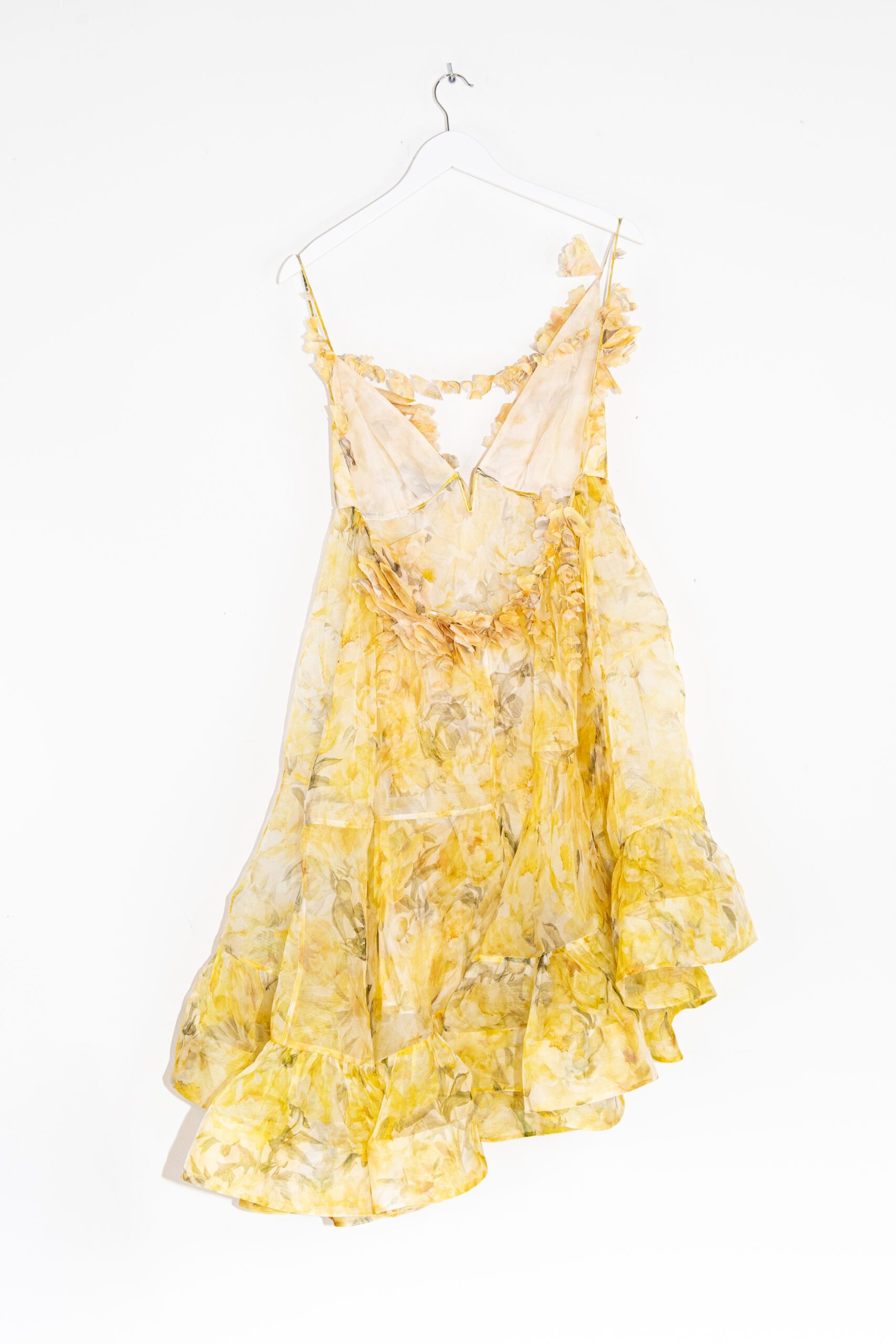 Thumbnail of http://Zimmermann%20asymetrisches%20Kleid%20in%20Gelb,%20Pastellgelb%20und%20Khaki