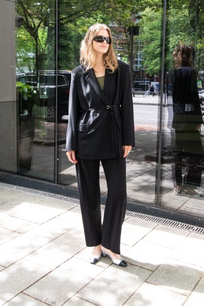 Acne Studios Anzug mit Gürtel in Schwarz