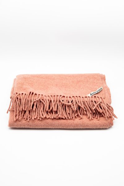 Acne Studios Schal mit Fransen in Lachs
