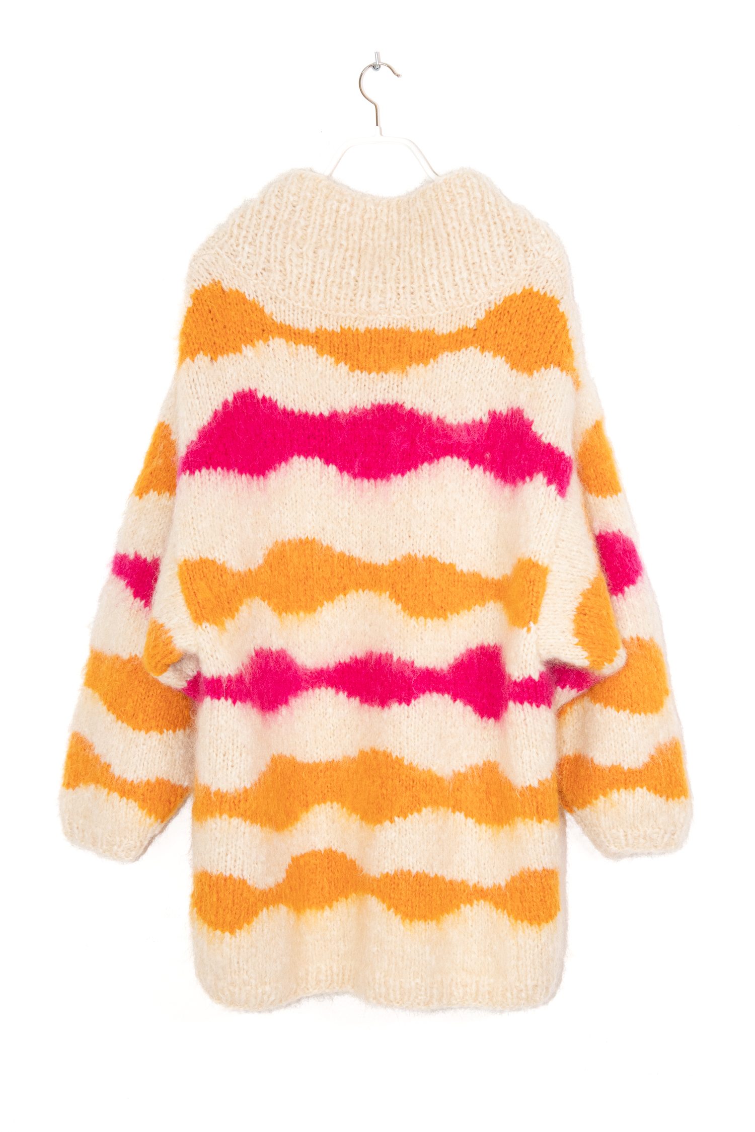 Thumbnail of http://Agnona%20Oversized%20Pullover%20in%20Ecru,%20Orange%20und%20Pink